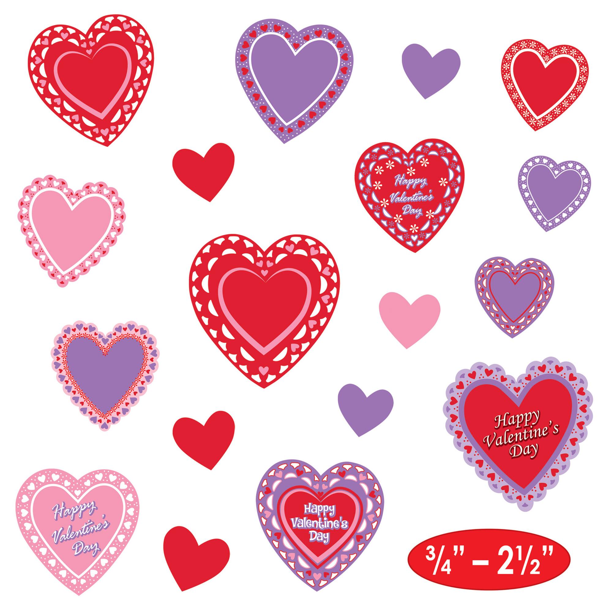 Beistle Heart Sticker Sheets, 6ct.